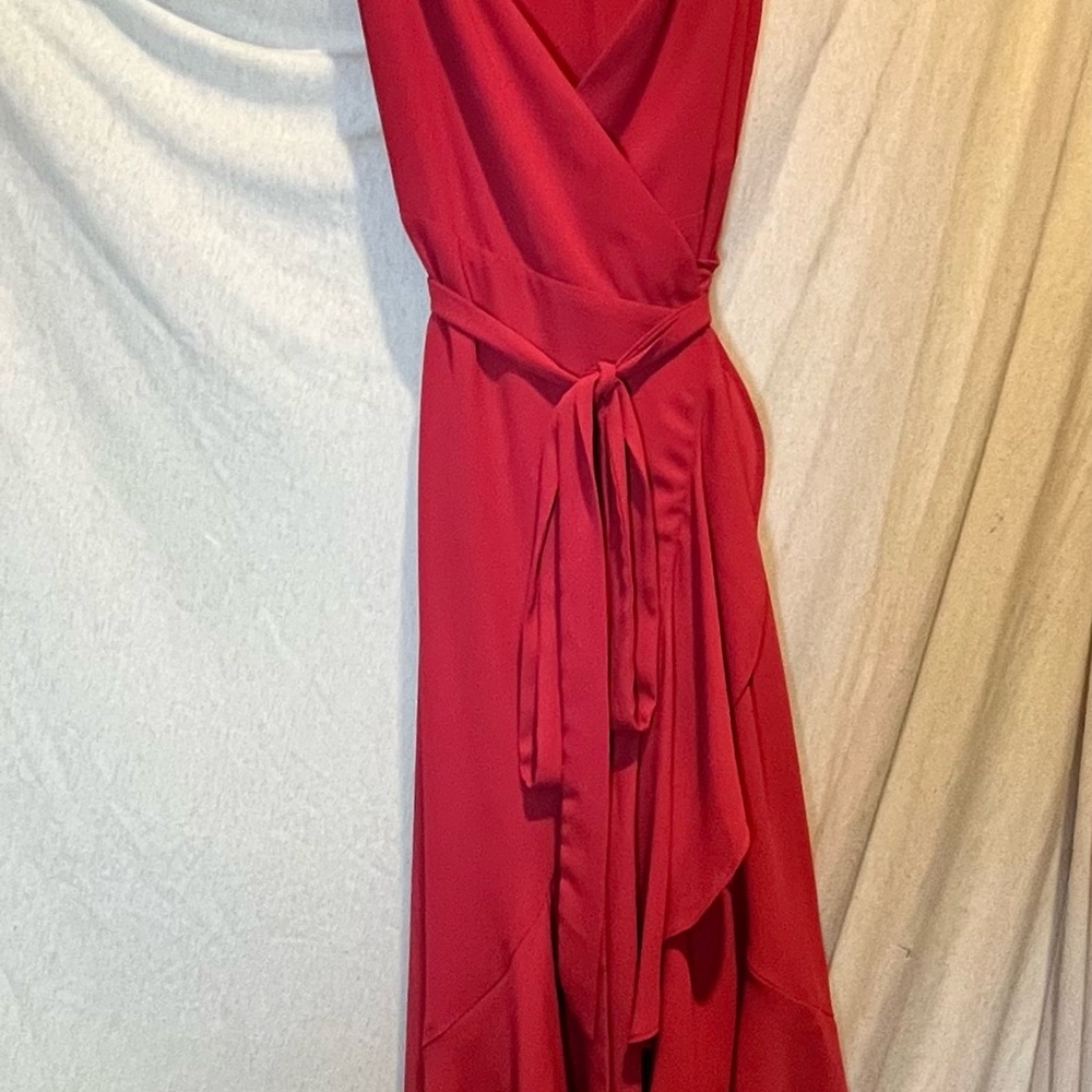 Red Flowy Maxi Dress